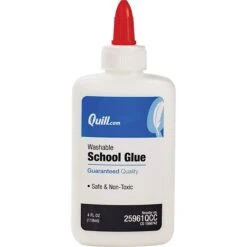 Quill Brand Washable School Glue, 4 Oz., White (25961-QCC)