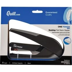 Quill Brand® One-Touch™ Plus Desktop Full Strip Stapler, 30 Sheet Capacity, Black (26458QCC)