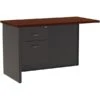 Quill Brand® Modular Desk Left Return, Charcoal/Mahogany, 24"Wx48"D -Office Supplies Discount s1012895 s7