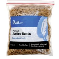 Quill Brand® Premium Rubber Band, #19, 3-1/2"L X 1/16"W, 1-lb Resealable Bag (790019)