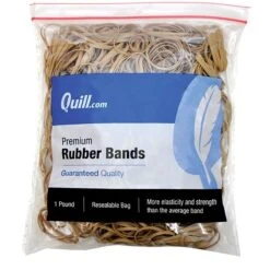 Quill Brand® Premium Rubber Band, #31, 2-1/2Lx1/8"W, 1-lb Resealable Bag (790031)