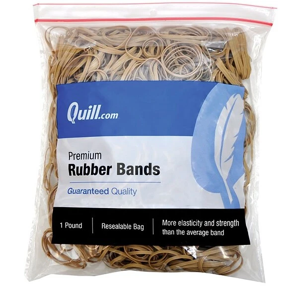Quill Brand® Premium Rubber Band, #31, 2-1/2Lx1/8"W, 1-lb Resealable Bag (790031) 3 Quill Brand® Premium Rubber Band, #31, 2-1/2Lx1/8"W, 1-lb Resealable Bag (790031)