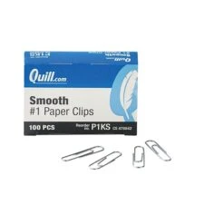 Quill Brand® Regular Paper Clips, 1000 Count, 1 Pack = 10 Boxes (P1KS) -Office Supplies Discount s1085746 s7
