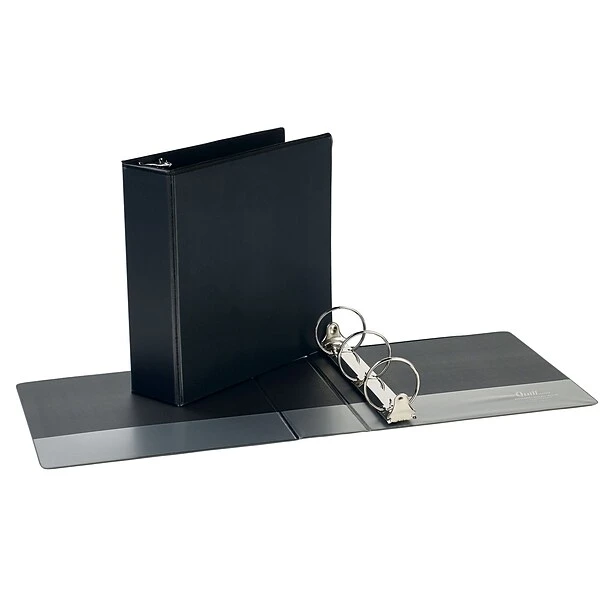Quill Brand® Standard 3" 3 Ring View Binder, Black (7223BK) 3 Quill Brand® Standard 3" 3 Ring View Binder, Black (7223BK)