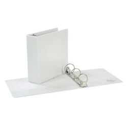 Quill Brand® Standard 3" 3 Ring View Binder, White (7223WE)