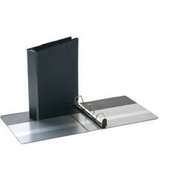 Quill Brand® Heavy Duty 1-1/2" 3 Ring View Binder, Easy Open D Rings, Black (74215BK)