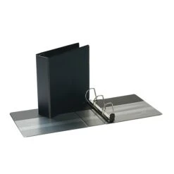 Quill Brand® Heavy Duty 3" 3 Ring View Binder, Easy Open D Rings, Black (74203BK)