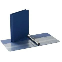 Quill Brand® Heavy Duty 1" 3 Ring Non View Binder, Easy Open D Rings, Blue (780202)