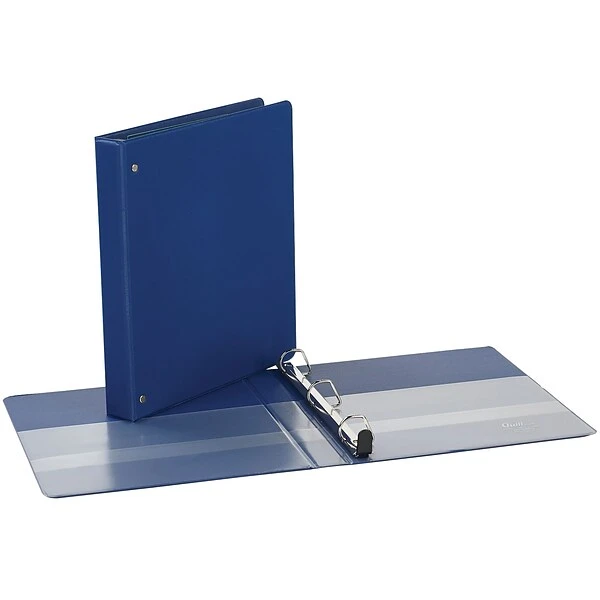 Quill Brand® Heavy Duty 1-1/2" 3 Ring Non View Binder, Easy Open D Rings, Blue (780302) 3 Quill Brand® Heavy Duty 1-1/2" 3 Ring Non View Binder, Easy Open D Rings, Blue (780302)