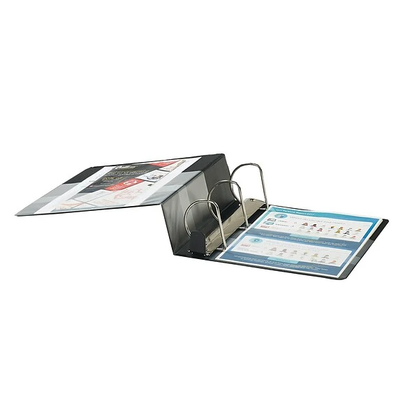 Quill Brand® Heavy Duty 4" 3 Ring Non View Binder, Easy Open D Rings, Black (780551) 3 Quill Brand® Heavy Duty 4" 3 Ring Non View Binder, Easy Open D Rings, Black (780551)