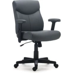 Quill Brand® Traymore Luxura Managers Chair, Gray (53246) -Office Supplies Discount s1126190 s7