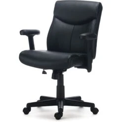 Quill Brand® Traymore Luxura Managers Chair, Black -Office Supplies Discount s1126202 s7
