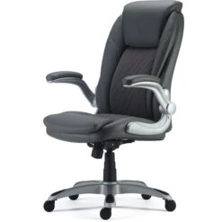 Quill Brand® Sorina Bonded Leather Chair, Grey (53253) -Office Supplies Discount s1127085 s7