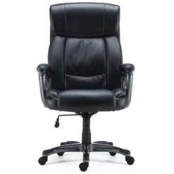 Quill Brand® Lockland Bonded Leather Big & Tall Managers Chair, Black (53235)