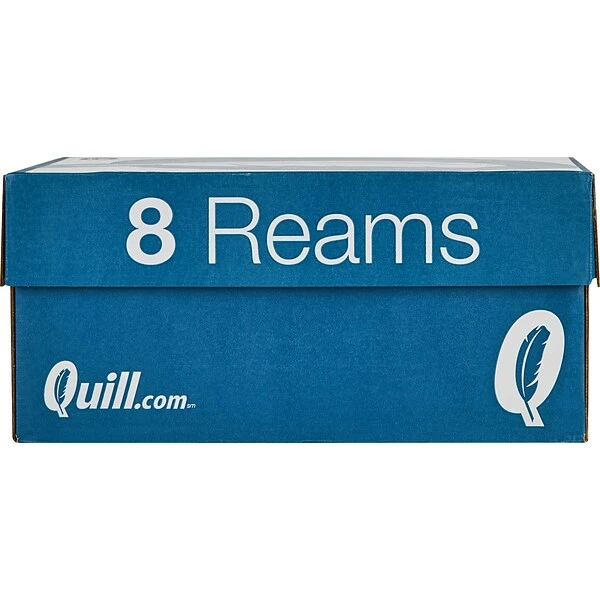 Quill Brand® 8.5" X 11" Multipurpose Copy Paper, 20 Lbs., 94 Brightness, 500 Sheets/Ream, 8 Reams/Carton (820888CT) 3 Quill Brand® 8.5" X 11" Multipurpose Copy Paper, 20 Lbs., 94 Brightness, 500 Sheets/Ream, 8 Reams/Carton (820888CT)