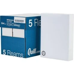 Quill Brand® 8.5" X 11" Multipurpose Copy Paper, 20 Lbs., 94 Brightness, 500 Sheets/Ream, 5 Reams/Carton (520555) 8 Quill Brand® 8.5" X 11" Multipurpose Copy Paper, 20 Lbs., 94 Brightness, 500 Sheets/Ream, 5 Reams/Carton (520555) -Office Supplies Discount s1161825 s7