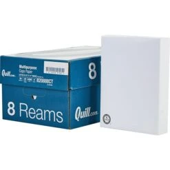 Quill Brand® 8.5" X 11" Multipurpose Copy Paper, 20 Lbs., 94 Brightness, 500 Sheets/Ream, 8 Reams/Carton (820888CT) 8 Quill Brand® 8.5" X 11" Multipurpose Copy Paper, 20 Lbs., 94 Brightness, 500 Sheets/Ream, 8 Reams/Carton (820888CT) -Office Supplies Discount s1161826 s7
