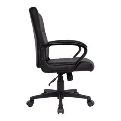 Quill Brand® Tervina Luxura Mid-Back Manager Chair, Black (56904) -Office Supplies Discount s1164470 s7