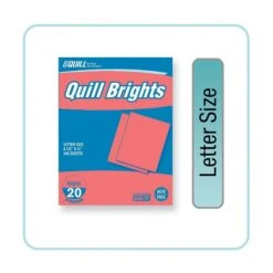Quill Brand® Brights Multipurpose Colored Paper, 20 Lbs., 8.5" X 11", Red, 500 Sheets/Ream (722441)
