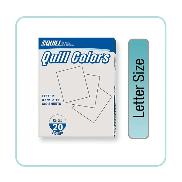 Quill Brand® 30% Recycled Multipurpose Paper, 20 Lbs., 8.5" X 11", Gray, 500 Sheets/Ream (720571) 3 Quill Brand® 30% Recycled Multipurpose Paper, 20 Lbs., 8.5" X 11", Gray, 500 Sheets/Ream (720571)