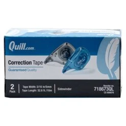 Quill Brand® White Out Sidewinder Correction Tape, 2/Pk (52039-QL)