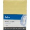 Quill Brand® Glue-Top Legal Pad, 8-1/2" X 11", Wide Ruled, Canary Yellow, 50 Sheets/Pad, 72 Pads/Carton (RP811CCT)