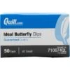 Quill Brand® Ideal #2 Small Butterfly Clips, Silver, 50/Box (10674QL) -Office Supplies Discount s1192115 s7