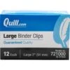 Quill Brand® Large Binder Clips, 1" Capacity, Black, 12/Box (721000-QCC) -Office Supplies Discount s1192308 s7