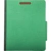Quill Brand® 2/5-Cut Tab Pressboard Classification File Folders, 2-Partitions, 6-Fasteners, Letter, Green, 15/Box (738034) -Office Supplies Discount s1192992 s7