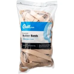Quill Brand® Premium Rubber Band, #107, 7"L X 5/8"W, 1 Lb Resealable Bag (790107)