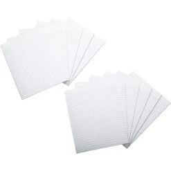 Quill Brand® Glue-Top Legal Pad, 8-1/2" X 11", Wide Ruled, White, 50 Sheets/Pad, 12 Pads/Pack (RP811W)