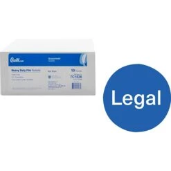 Quill Brand® Heavy Duty Reinforced File Pocket, 5 1/4" Expansion, Legal Size, Brown, 10/Box (7C1536)