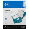 Quill Brand® 2-Pocket With Fastener Folders, Teal -Office Supplies Discount s1194839 s7