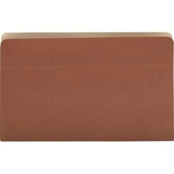 Quill Brand® Reinforced File Pocket, 3 1/2" Expansion, Legal Size, Brown, 25/Box (7Q1526)