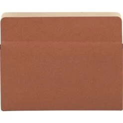 Quill Brand® Reinforced File Pocket, 1 3/4" Expansion, Letter Size, Brown, 25/Box (7Q1514)