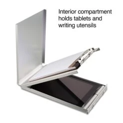 Quill Brand® Aluminum Clipboard, Memo, Silver, 10" X 6-1/4" X 1-1/8", 1/Pk -Office Supplies Discount s1206605 s7