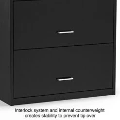 Quill Brand® 2-Drawer Lateral File Cabinet, Locking, Letter, Black, 30"W (52141) -Office Supplies Discount s1212862 s7