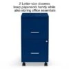 Quill Brand® 2-Drawer Light Duty Vertical File Cabinet, Locking, Letter, Blue, 18" (24362) -Office Supplies Discount s1212903 s7