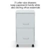 Quill Brand® 2-Drawer Light Duty Vertical File Cabinet, Locking, Letter, Gray, 18" (24363) -Office Supplies Discount s1212909 s7
