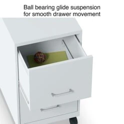 Quill Brand® 2-Drawer Light Duty Vertical File Cabinet, Locking, Letter, Gray, 18" (24363) -Office Supplies Discount s1212912 s7