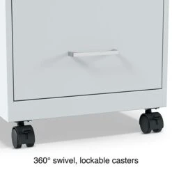 Quill Brand® 2-Drawer Light Duty Vertical File Cabinet, Locking, Letter, Gray, 18" (24363) -Office Supplies Discount s1212913 s7