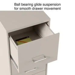 Quill Brand® 4-Drawer Vertical File Cabinet, Locking, Letter, Putty/Beige, 18"D (52147) -Office Supplies Discount s1212921 s7