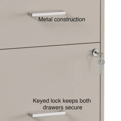 Quill Brand® 4-Drawer Vertical File Cabinet, Locking, Letter, Putty/Beige, 18"D (52147) -Office Supplies Discount s1212924 s7