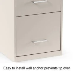 Quill Brand® 4-Drawer Vertical File Cabinet, Locking, Letter, Putty/Beige, 18"D (52147) -Office Supplies Discount s1212925 s7