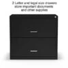 Quill Brand® 2-Drawer Lateral File Cabinet, Locking, Letter, Black, 30"W (52141) -Office Supplies Discount s1212940 s7