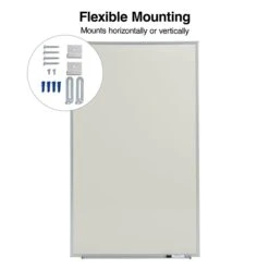 Quill Brand® Standard Durable Melamine Dry-Erase Whiteboard, Aluminum Frame, 5' X 3' (52676/28326) -Office Supplies Discount s1219482 s7