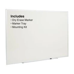 Quill Brand® Standard Durable Melamine Dry-Erase Whiteboard, Aluminum Frame, 6'W X 4'H (28325-CC)