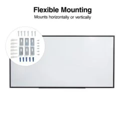 Quill Brand® Magnetic Steel Dry-Erase Whiteboard, Aluminum Frame, 8' X 4' (28697-CC) -Office Supplies Discount s1219508 s7