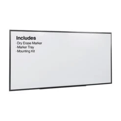 Quill Brand® Magnetic Steel Dry-Erase Whiteboard, Aluminum Frame, 8' X 4' (28697-CC)