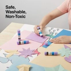 Quill Brand Washable Glue Sticks, 0.28 Oz., Purple, 4/Pack (25959-QCC) -Office Supplies Discount s1223735 s7